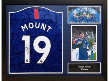 Chelsea FC Mount Signed Framed Football Shirt