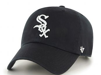 47 Brand MLB Chicago White Sox Clean Up Cap Black / White