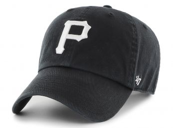47 Brand MLB Pittsburgh Pirates Clean Up Cap Black White