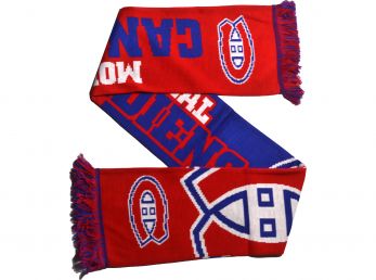 Montreal Canadiens 2020 Word Mark Big Logo NHL Scarf Red / Blue / White