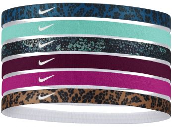 Nike Hairband 6 Pack Printed Mariana Washed Teal