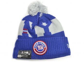 New Era New York Giants On Field NFL Knitted Bobble Hat