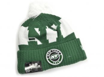 New Era New York Jets On Field NFL Knitted Bobble Hat