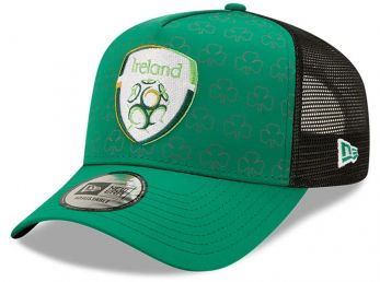 New Era FA Ireland All Over Print Green A-Frame Trucker Cap