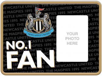 Newcastle United Embossed No 1 Fan Metal Photo Frame Sign