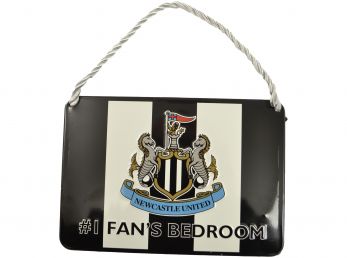 Newcastle United No One Fan's Striped Bedroom Sign