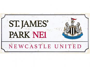 Newcastle United Retro Metal Street Sign