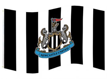 Newcastle United Stripe Flag Black White 5 x 3