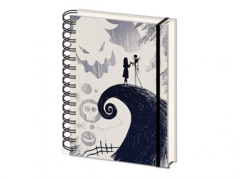 Nightmare Before Christmas Spiral Hill A5 Spiral Bound Notebook