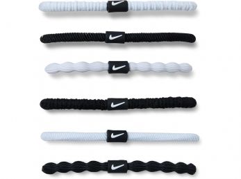 Nike Flex Hair Tie 6 Pack White Black White
