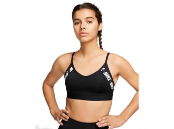 Nike Swoosh Sports Bra White / (Black)