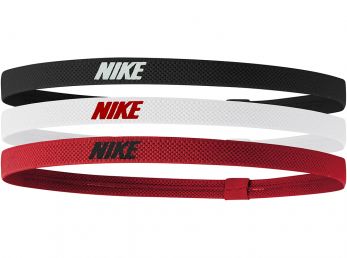 Nike Mixed Width Hairbands 3 Pack Black / White / Red