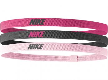 Nike Mixed Width Hairbands 3 Pack Spark / Gridiron / Pink Glaze