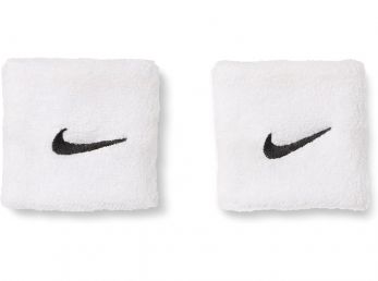 Nike Classic Swoosh Wristbands White Black