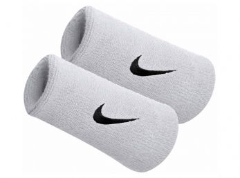 Nike Swoosh Double Wristbands White