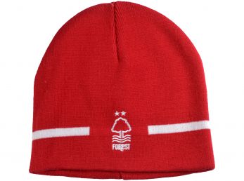 Nottingham Forest Roll Down Knitted Beanie Hat Red