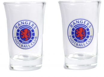 Rangers Two Pack Word Mark Shot Glasses