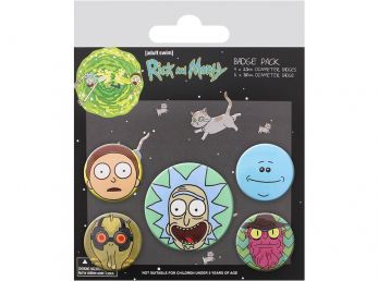 Rick and Morty (Heads) Badge Pack
