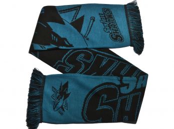 San Jose Sharks 2020 Word Mark Big Logo NHL Scarf Green / Black