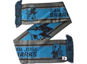 San Jose Sharks 2020 Word Mark Big Logo NHL Scarf Green / Black