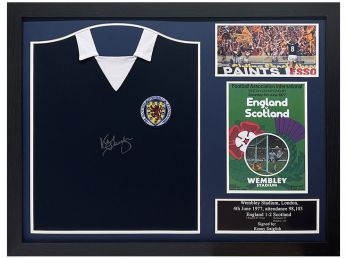 Scotland Kenny Dalglish Signed Framed Football Shirt