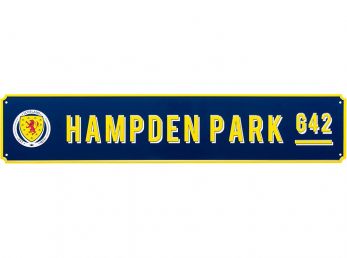 Scottish FA Hampden Park G42 Large Dark Metal Street Sign