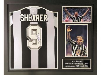 Newcastle UTD FC Alan Shearer Framed Signed Shirt