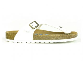 Siete Lunas Geneve Women's White Designer Thong Sandals