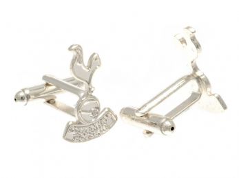 Spurs Silver Plated Crest Cufflinks