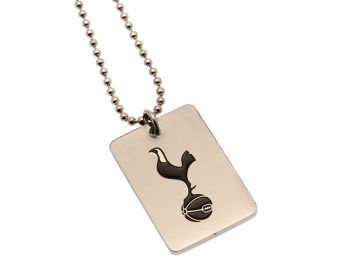 Spurs Enamel Crest Dog Tag and Chain