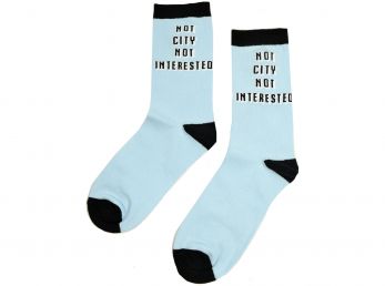 Team Direct Generic Not City Not Interested Sky Blue 4 to 6.5 UK Socks