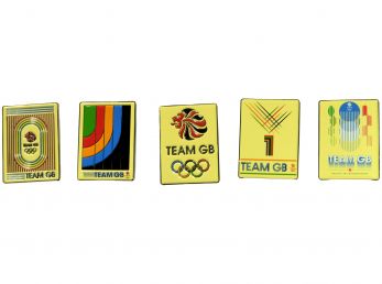 Team GB Retro Boxed Executive Badge Set