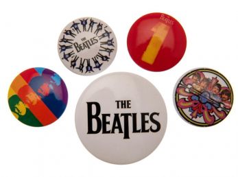 The Beatles Badge Set Black