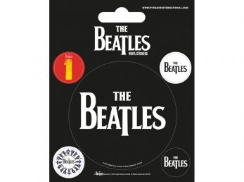 The Beatles Black Vinyl Stickers