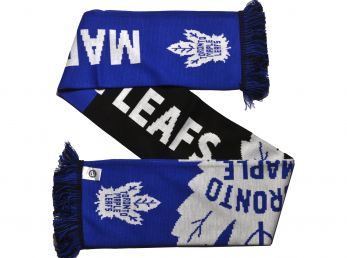 Toronto Maple Leafs 2020 Word Mark Big Logo NHL Scarf Blue / Black / White