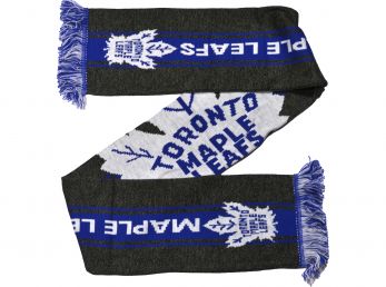 Toronto Maple Leafs Big Logo NHL Scarf Grey / Blue / White