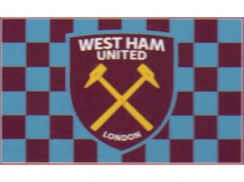 West Ham Chequered Flag 5 x 3