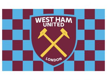 West Ham Chequered Flag 5 x 3