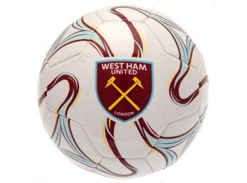 West Ham Cosmos Size 5 Ball White Sky Blue Burgundy