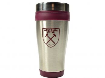 West Ham United Executive Handleless Metallic Travel Mug