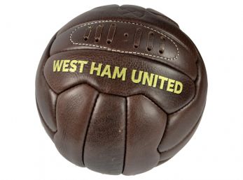 West Ham Retro Heritage Leather Ball - Size 5