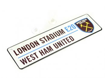 West Ham 3D Embossed Metal Window Street Sign