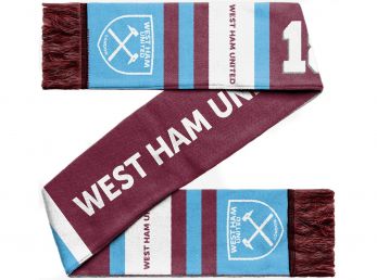 West Ham Retro Jacquard Design Scarf