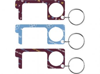West Ham United 3 Pack No Touch Keyrings