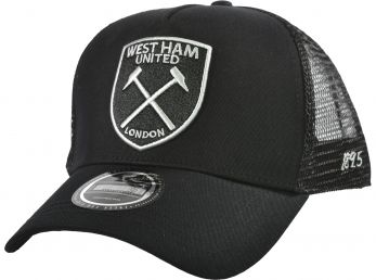 West Ham United 47 Branson Mesh Baseball Cap Snapback Black White