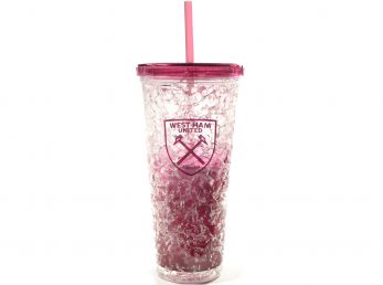 West Ham United Freezer Cup With Straw 600ml