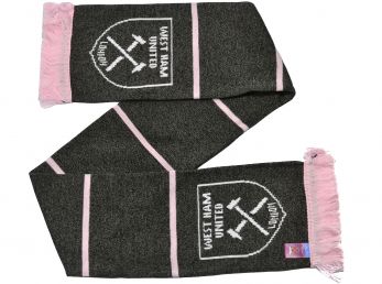 West Ham United Grey Pink Marl Scarf