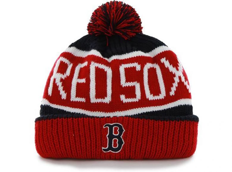 47 Brand Boston Red Sox Calgary MLB Cuff Knitted Bobble Hat