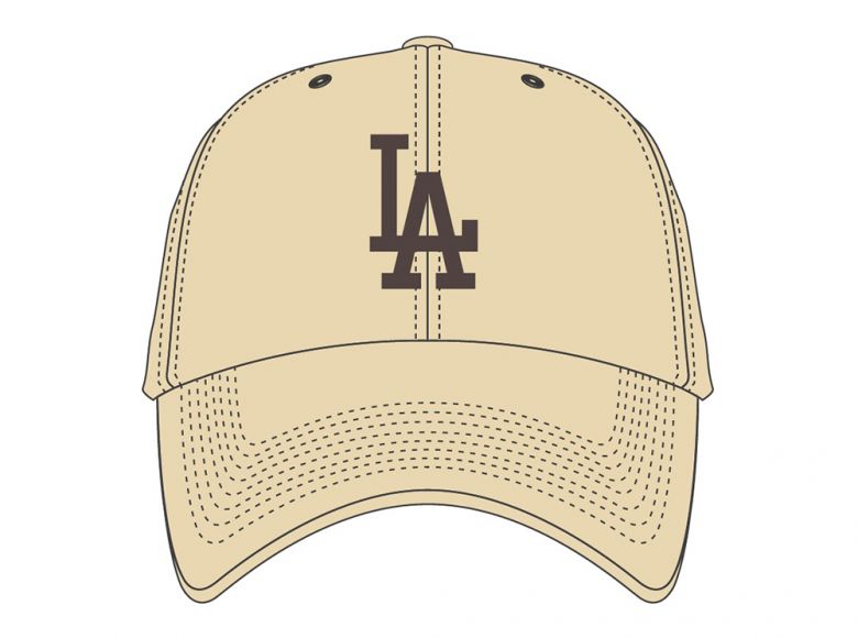 47 Brand MLB Los Angeles Dodgers Clean Up Cap Butter