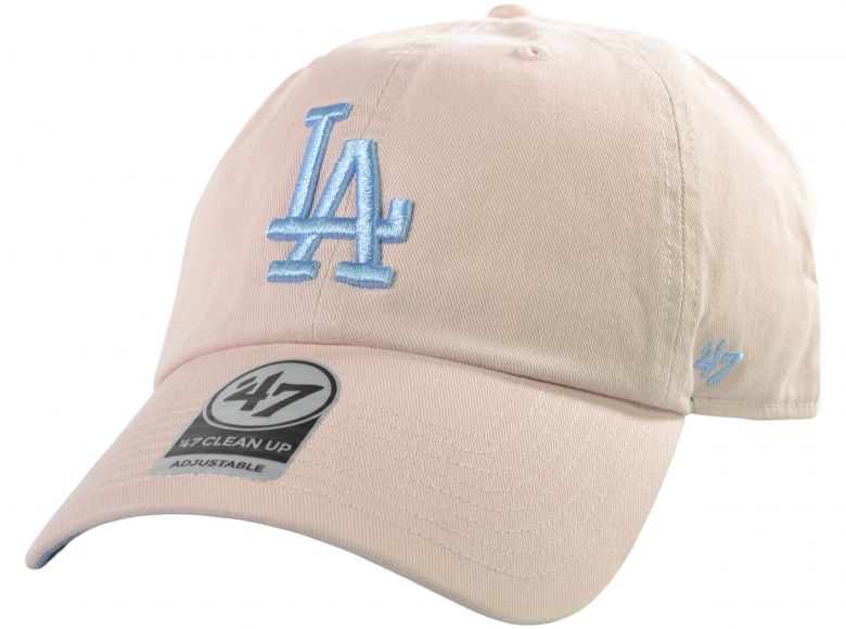 47 Brand MLB Los Angeles Dodgers Clean Up Cap Light Pink